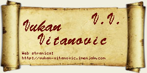 Vukan Vitanović vizit kartica